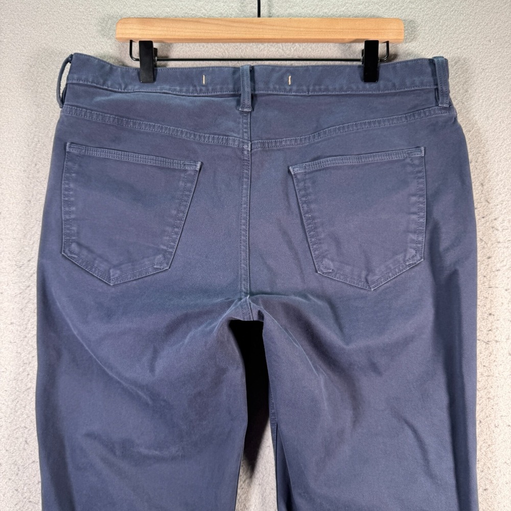 Banana Republic The Traveler Chino Pants Men 35x32 Slate Blue Slim Twill Classic - Picture 9 of 16
